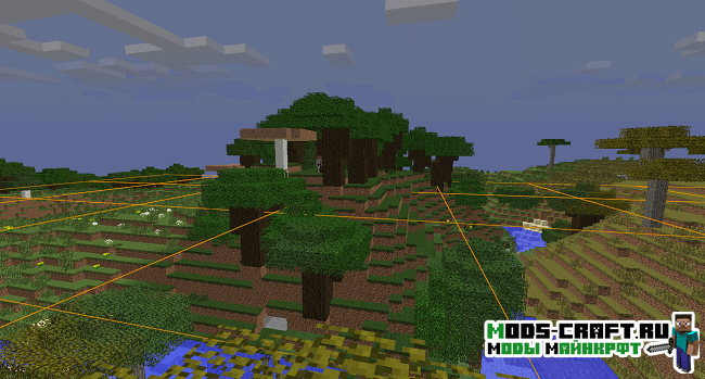 Мод ChunkBorders для minecraft 1.12.2 1.11.2 1.10.2 1.9.4 1.8 1.7.10