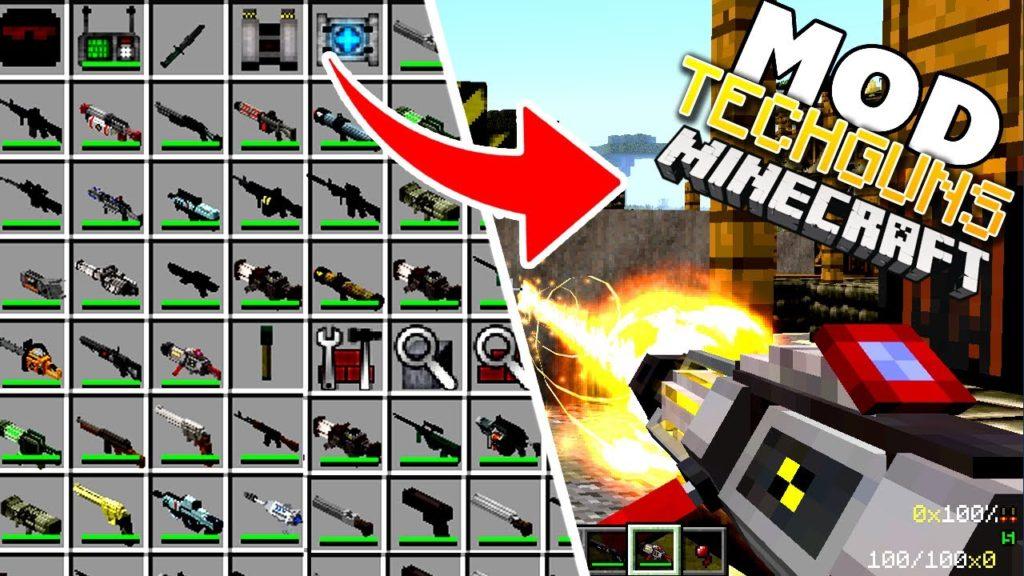 Мод Techguns для майнкрафт 1.12.2, 1.7.10