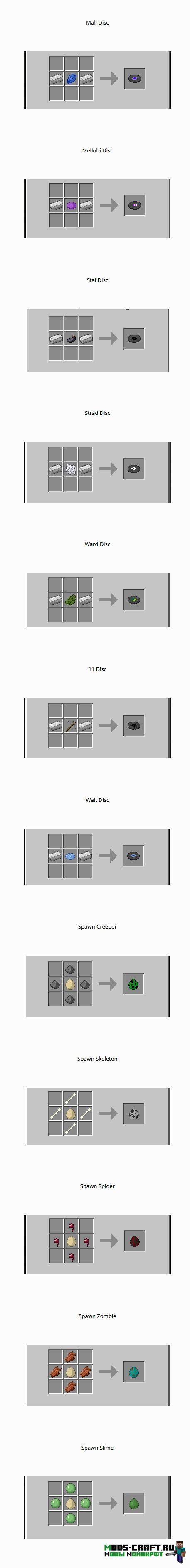 Мод на Новые рецепты - Recipes Plus для minecraft 1.7.10