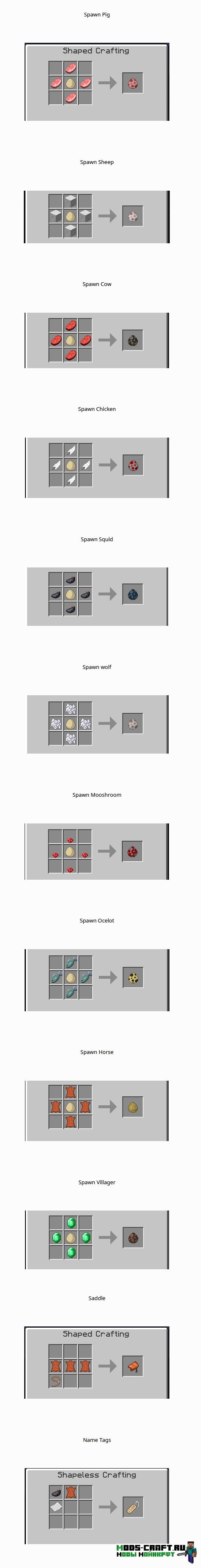 Мод на Новые рецепты - Recipes Plus для minecraft 1.7.10