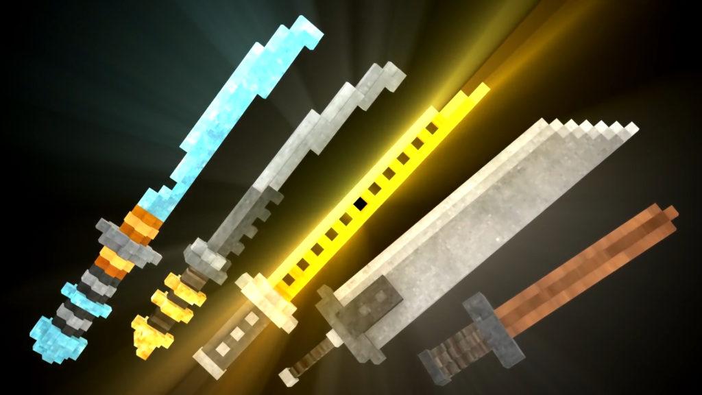 Ресурспак на красивые мечи - 3D Swords для minecraft 1.13 1.12.2 1.11.2 1.10.2 1.9.4