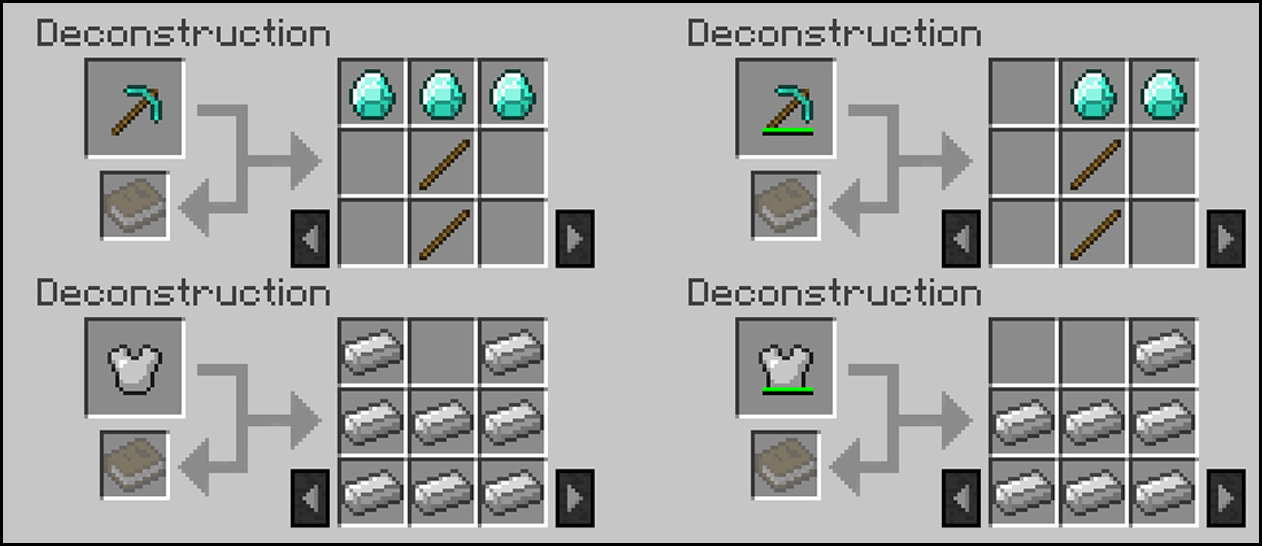 Мод Deconstruction Table для minecraft 1.12.2 1.10.2