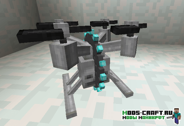 Мод на летающих дронов - Drones для minecraft 1.12.2 1.11.2 1.10.2