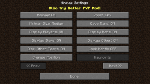 Мод Xaero’s Minimap 1.17.1, 1.16.5, 1.15.2, 1.12.2, 1.7.10