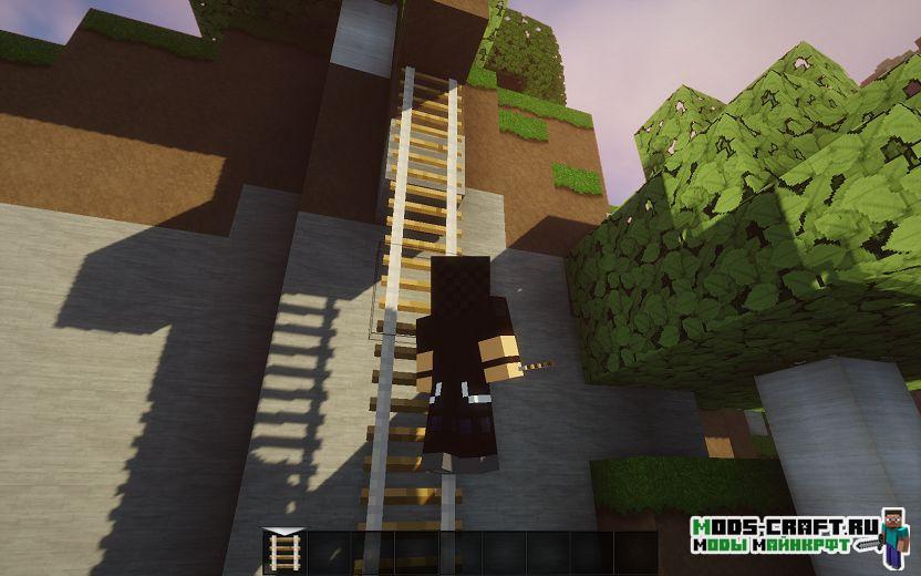 Мод Just A Rope Ladder для майнкрафт 1.12.2