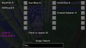 Мод Doggy Talents 1.19.3, 1.18.2, 1.17.1, 1.16.5, 1.15.2, 1.14.4, 1.12.2, 1.7.10 (прокачка питомца)