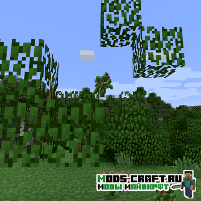 Мод FastLeafDecay для майнкрафт 1.20.1, 1.19.2, 1.18.2, 1.17.1, 1.16.2, 1.15.2, 1.14.4, 1.12.2, 1.7.10