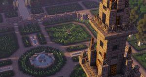 Карта Французский дворец - French Castle with garden для майнкрафт 1.13.2