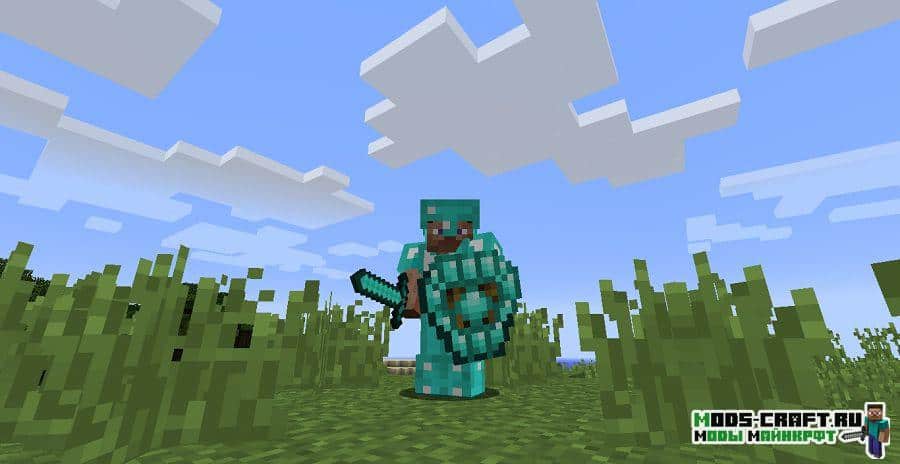 Мод на Щиты - Spartan Shields для майнкрафт 1.16.5, 1.15.2, 1.14.4, 1.12.2