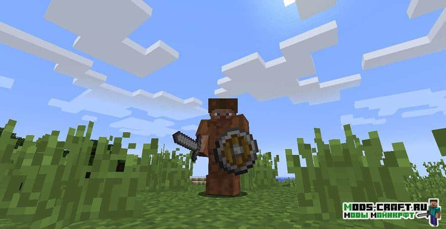 Мод на Щиты - Spartan Shields для майнкрафт 1.16.5, 1.15.2, 1.14.4, 1.12.2
