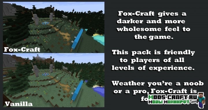 Ресурспак FoxCraft [16x] для minecraft 1.14.4, 1.13.2, 1.12.2