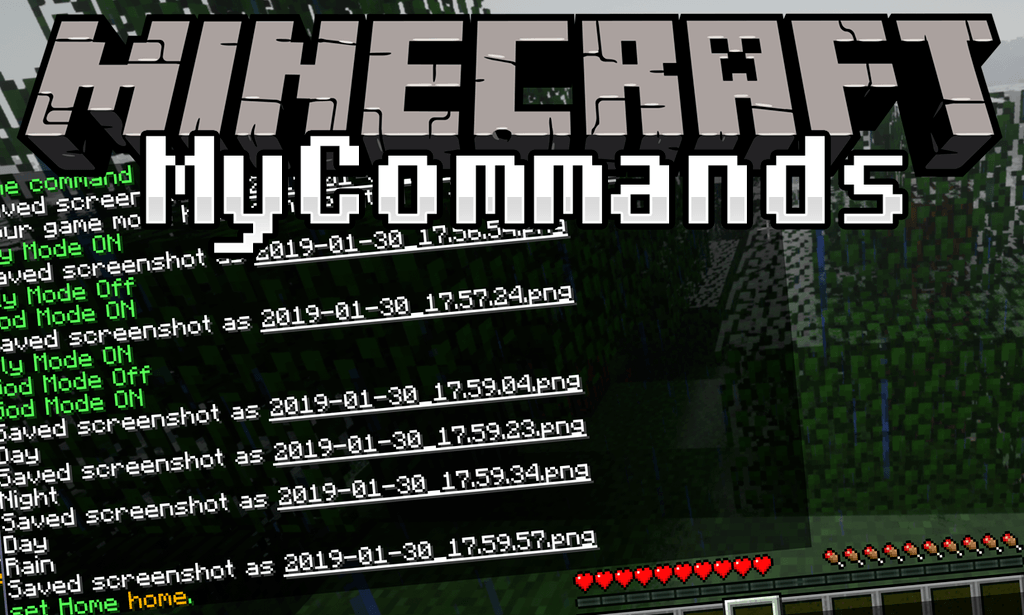 Мод Mycommands для minecraft 1.16.1, 1.15.2, 1.14.4, 1.12.2, 1.7.10