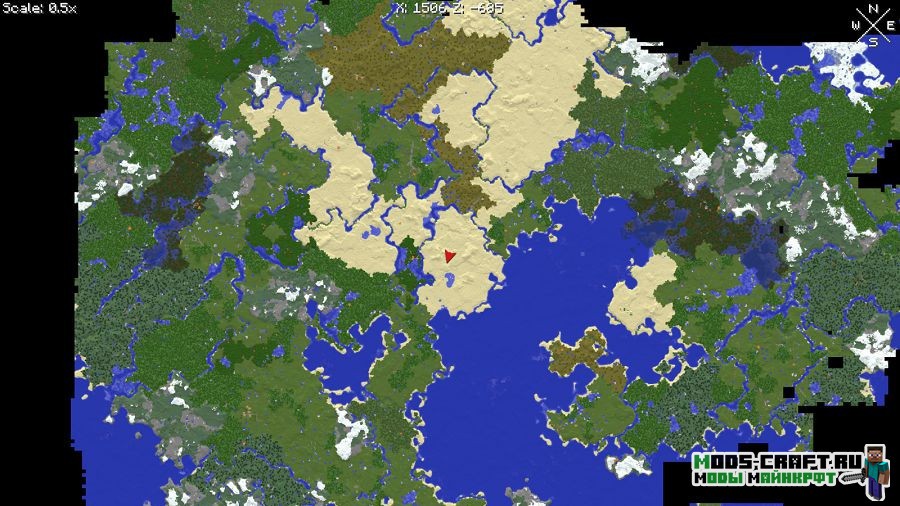 Мод Xaero’s World Map 1.15.1, 1.14.4, 1.12.2, 1.7.10