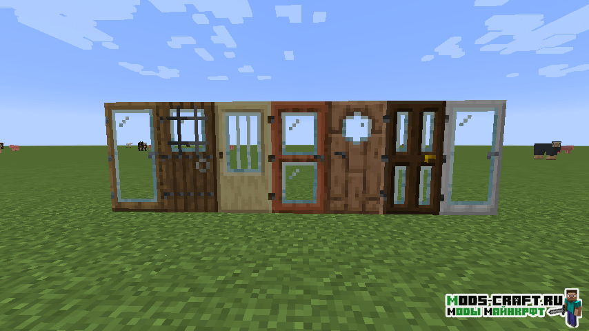 Мод на двери Modern Glass Doors 1.15, 1.14.4 Мод на двери Modern Glass Doors 1.15, 1.14.4