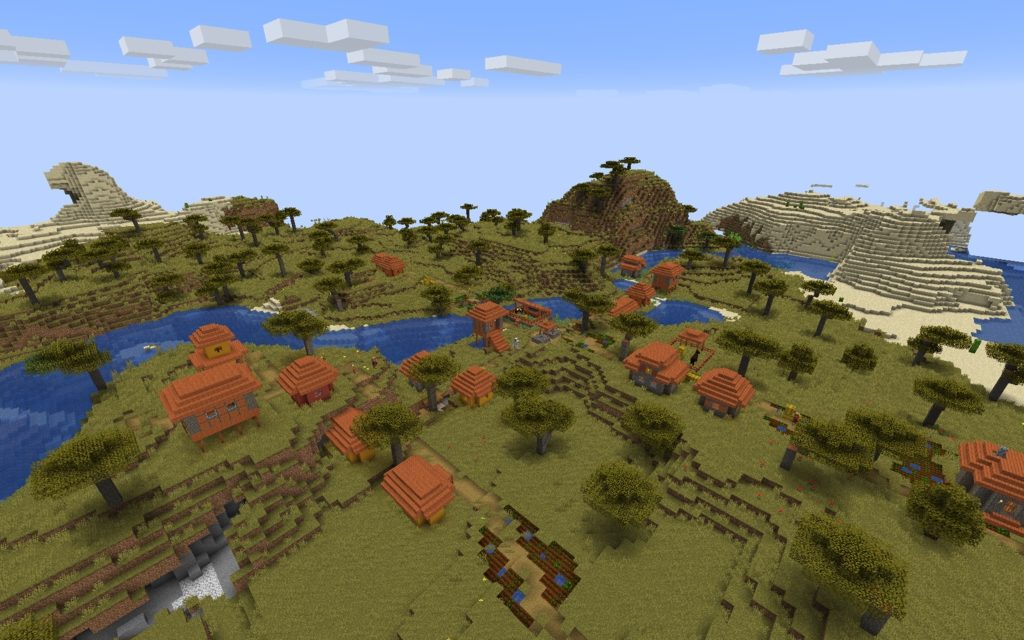 Интересный сид с пустынной деревней [1.14.4]