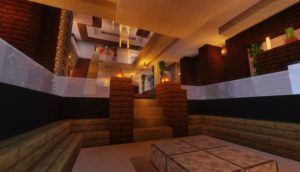 Современный дом с бассейном - карта для майнкрафт 1.14.4