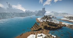 Карта города из Скайрима Winterhold для minecraft 1.14.4, 1.12.2