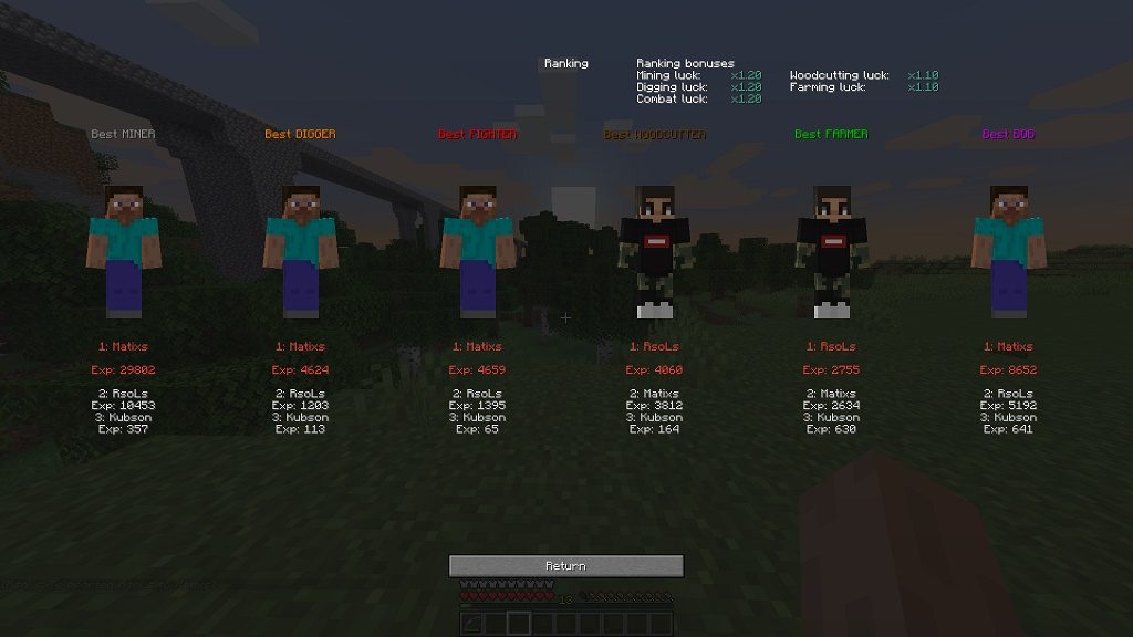 Мод ZmodSkills на прокачку персонажа для майнкрафт 1.15.2, 1.14.4