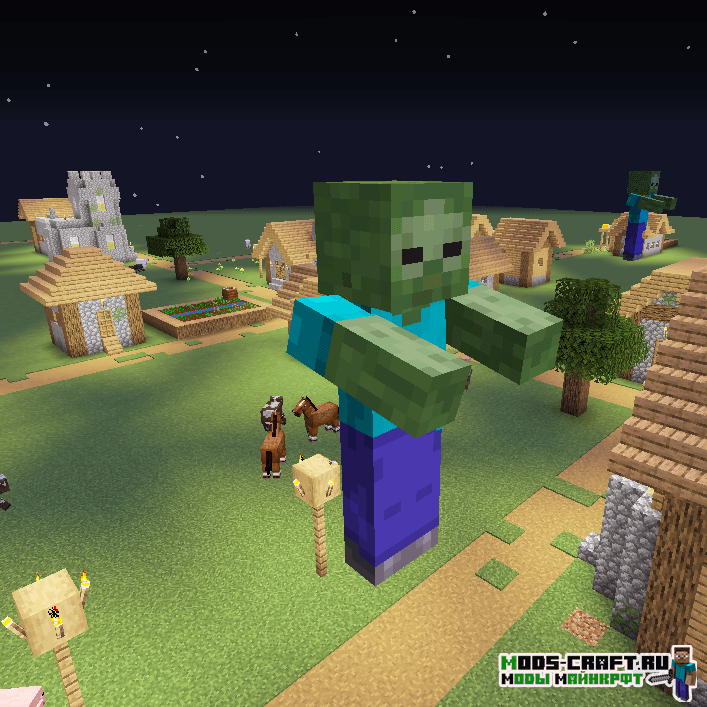 Мод Giant Spawn для minecraft 1.16.3, 1.15.2, 1.14.4, 1.12.2