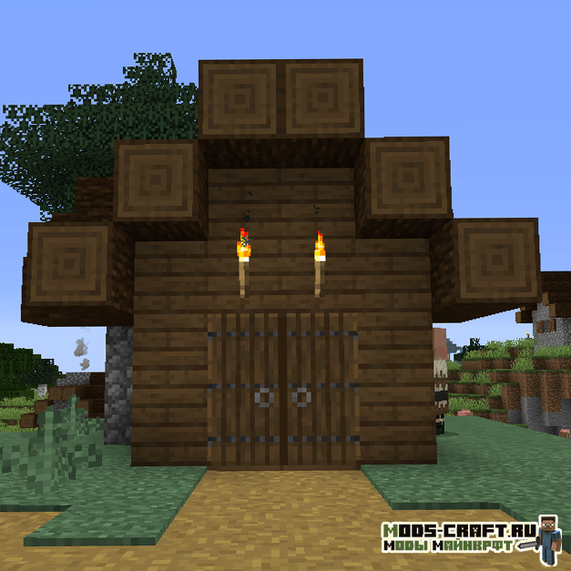 Мод Double Doors (открытие двух дверей) для minecraft 1.15.2, 1.14.4, 1.12.2