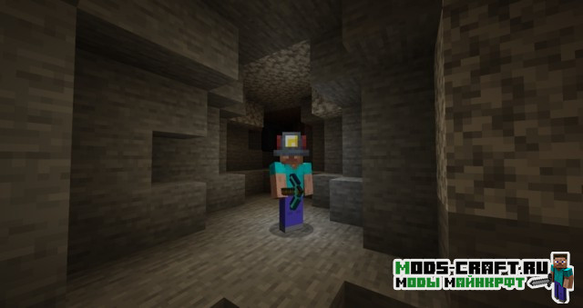 Мод на шлем шахтёра - Miner's Helmet для майнкрафт 1.16.3, 1.15.2, 1.14.4