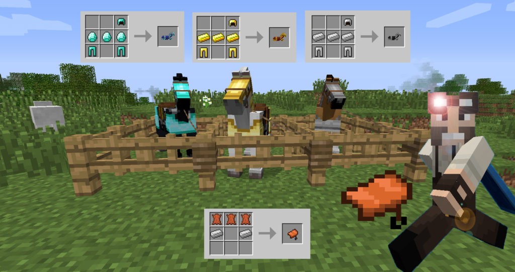 Мод Craftable Horse Armor для minecraft 1.16.1, 1.15.2, 1.14.4, 1.12.2, 1.7.10