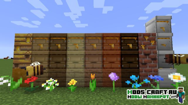 Мод Bee Better для майнкрафт 1.15 3 Мод Bee Better для майнкрафт 1.15