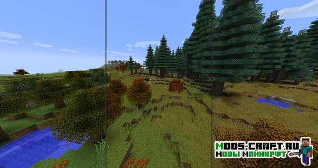 Мод на времена года - Serene Seasons 1.20.2, 1.19.4, 1.18.2, 1.17.1, 1.16.5, 1.15.2, 1.12.2