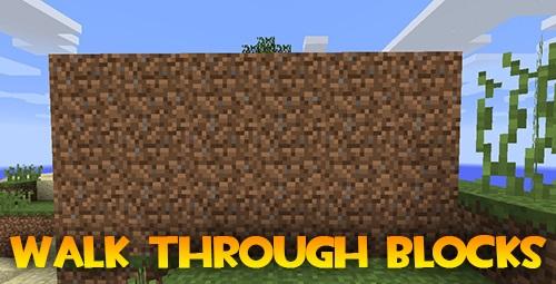 Мод на фейковые блоки - Walk Through Blocks 1.12.2