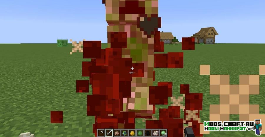 Мод на Кровь - Blood Particles для майнкрафт 1.15.2, 1.14.4, 1.7.10