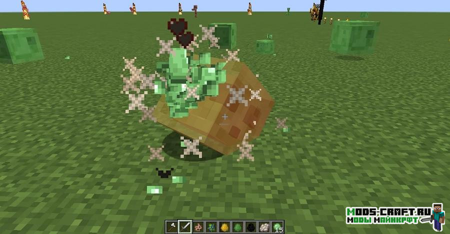 Мод на Кровь - Blood Particles для майнкрафт 1.15.2, 1.14.4, 1.7.10