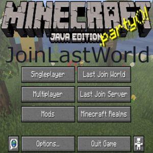 Мод JoinLastWorld 1.15.2, 1.14.4, 1.12.2