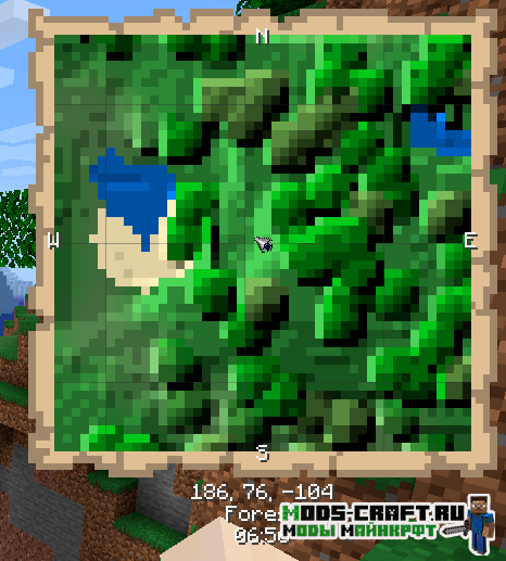 Мод Just Map для майнкрафт 1.16.4, 1.15.2 1 Мод Just Map для майнкрафт 1.16.4, 1.15.2