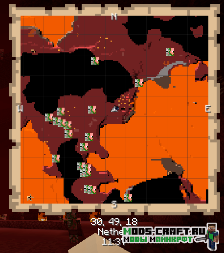 Мод Just Map для майнкрафт 1.16.4, 1.15.2 4 Мод Just Map для майнкрафт 1.16.4, 1.15.2