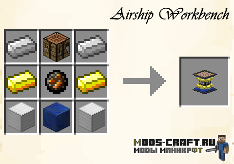 Мод на Дирижабль - ViesCraft для майнкрафт 1.12.2