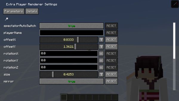 Мод ExtraPlayerRenderer 1.16.5, 1.15.2, 1.14.4