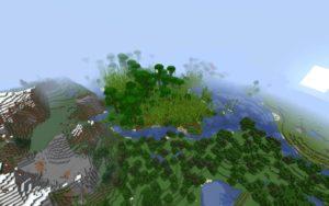 Три биома рядом со спавном 1.15.2