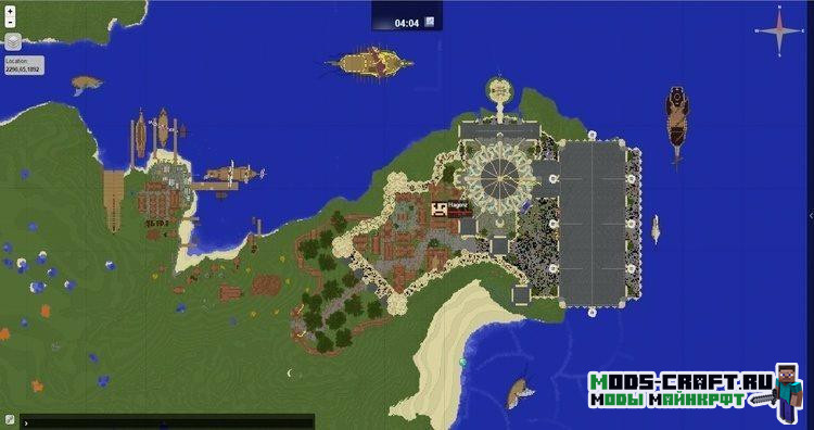 Мод DynmapForge для майнкрафт 1.16.2, 1.15.2, 1.14.4, 1.12.2