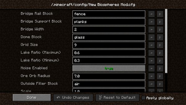 Мод Biospheres для майнкрафт 1.15.2, 1.7.10