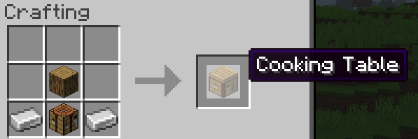 Мод на кулинарный стол - Cooking Table для майнкрафт 1.15.2