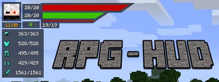 Мод RPG-Hud для майнкрафт 1.21.4, 1.20.6, 1.19.4, 1.18.2, 1.16.2, 1.15.2, 1.14.4, 1.12.2