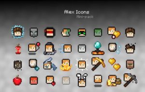 Stevey/Alex Icons для майнкрафт 1.15.2