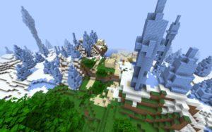 Деревня между двумя биомами 1.15.2, 1.14.4 Деревня между двумя биомами 1.15.2, 1.14.4