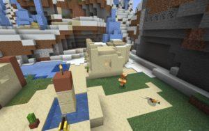 Деревня между двумя биомами 1.15.2, 1.14.4 Деревня между двумя биомами 1.15.2, 1.14.4