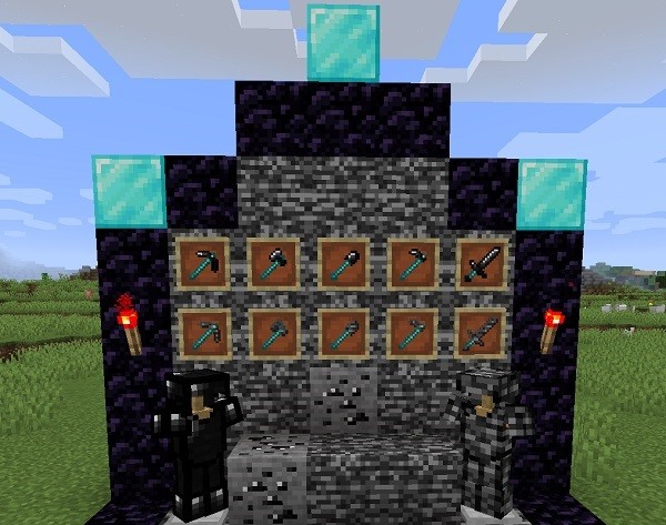 Мод Bedrock Tools 2 1.15.2, 1.14.4, 1.12.2 (оружие, инструменты, броня из бедрока)