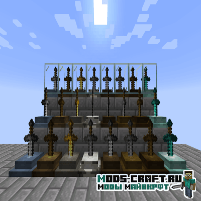 Мод Sword Displays для майнкрафт 1.15.2