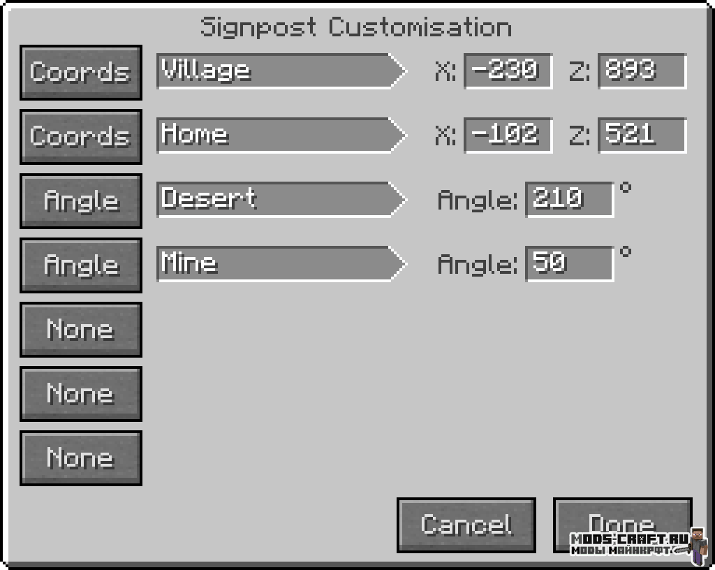 Мод Custom Signposts 1.16.4, 1.14.4, 1.12.2 1 Мод Custom Signposts 1.16.4, 1.14.4, 1.12.2