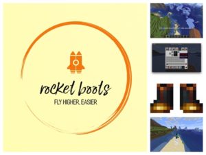 Мод Rocket Boots для майнкрафт 1.15.2, 1.14.4, 1.12.2