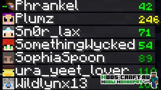 Мод Numeric Ping для майнкрафт 1.16.1 1 Мод Numeric Ping для майнкрафт 1.16.1