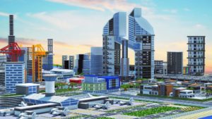 Карта Современный город для майнкрафт 1.16.4, 1.15.2 Карта Современный город для майнкрафт 1.16.4, 1.15.2